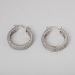 SILVER ZIRCONIA HOOP EARRINGS