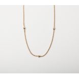 A 9CT GOLD & SILVER BONDED FANCY LINK CHAIN