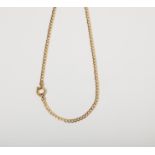 A 14CT GOLD CURB CHAIN WITH SIGNORETTI CLASP