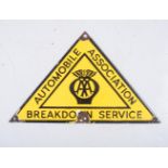A SMALL AA BREAKDOWN SIGN