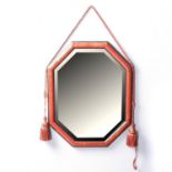 A WALNUT MIRROR