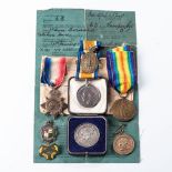 GERMAN SOUTH WEST AFRICA WWI TRIO. 1914-15 STAR BRITISH WAR MEDAL & VICTORY MEDAL