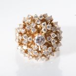 A DIAMOND CLUSTER RING