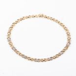 A 14CT PAVÉ-SET GOLD CHAIN