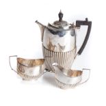 AN ASSOCIATED THREE-PIECE SILVER COFFEE SET