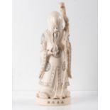 A CHINESE IVORY CARVING OF SHOU-LAO