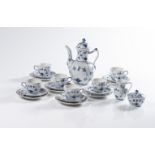 A ROYAL COPENHAGEN BLUE FLUTED COFFEE SERVICE