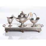 A VICTORIAN 3-PIECE SILVER TEA SET