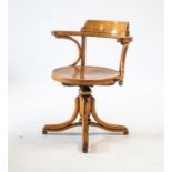A BENTWOOD CAPTAIN'S CHAIR
