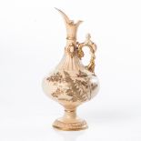 A ROYAL WORCESTER EWER, CIRCA 1892