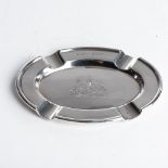 AN ART DECO SILVER ASHTRAY