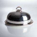 AN ELECTROPLATE OVAL MEAT DISH AND COVER