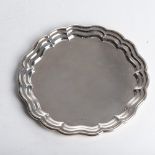 A CIRCULAR SILVER SALVER