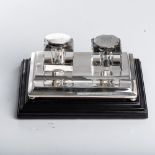 A SILVER INKSTAND