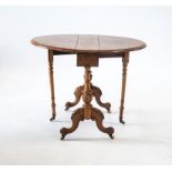 A VICTORIAN WALNUT SUTHERLAND TABLE