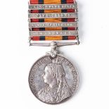 BOER WAR QUEEN'S SOUTH AFRICA MEDAL TO PROVISIONAL MOUNTED POLICE AND MINE DIVISION RAND RIFLES