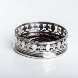 A SILVER WINE COASTER