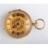 AN 18CT GOLD POCKET WATCH, R STEWART GLASCOW