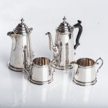 A FOUR-PIECE CAFÃ‰-AU-LAIT SET