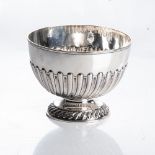 A LATE VICTORIAN CIRCULAR SILVER ROSEBOWL