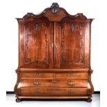 A DUTCH MAHOGANY ARMOIRE, 19TH CENTURY