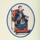 A PAIR OF GOUACHE 'MANDARIN' PAINTINGS, QING DYNASTY, 19TH CENTURY