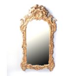 A GILTWOOD MIRROR, 19TH CENTURY