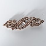 A DIAMOND BROOCH, POSSIBLY VICTORIAN