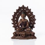 A COPPER-ALLOY FIGURE OF THE MEDICINE BUDDHA, 19TH CENTURY