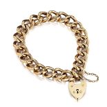 A 9CT GOLD CHARM BRACELET