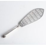 A GEORGE III SILVER FISH SLICE