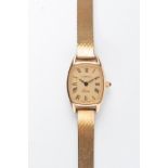 A LADY'S GUBELIN GOLD PLATED WRISTWATCH