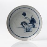 A CHINESE BLUE AND WHITE KO-SOMETSUKE JAPANESE MARKET DISH, MING DYNASTY, 17TH CENUTRY