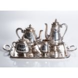 A FIVE-PIECE FRENCH ELECTROPLATE TEASET