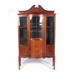 AN EDWARDIAN MAHOGANY DISPLAY CABINET