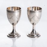 A PAIR OF GEORGE III IRISH GOBLETS