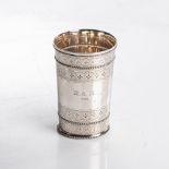 A VICTORIAN SILVER BEAKER