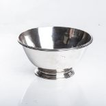 A CIRCULAR SILVER BOWL