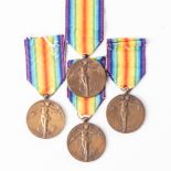 LOT OF 4 BELGIUM WW1 VICTORY MEDALS