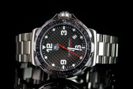 GENTLEMEN'S TAG HEUER FORMULA 1 DATE WRISTWATCH REF. WAH1105, circular carbon fibre dial with arabic