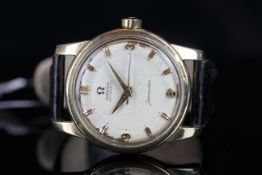 GENTLEMEN'S OMEGA SEAMASTER AUTOMATIC WRISTWATCH REF. 2846, circular off white dial with raised gold