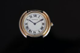 GENTLEMANS 18K VINTAGE CARTIER HEAD ONLY, L780901332,round, off white dial with black hands, black