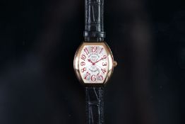 GENTLEMEN'S FRANCK MULLER HEART 18CT ROSE GOLD WRISTWATCH REF. 5002 M QZ, two tone silver heart