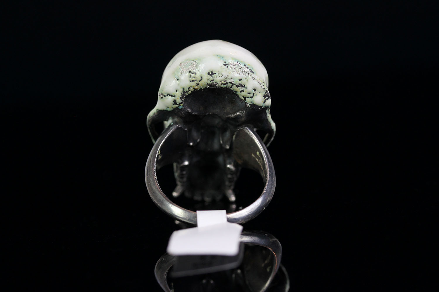 SILVER ENAMEL MONKEY SKULL RING,total weight 50.2gms , ring size S. - Image 3 of 3