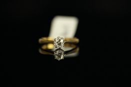 18CT AND PLATINUM SINGLE STONE DIAMOND RING, ESTIMATED AS 0.26CT,stamped 18ct and plat, total weight