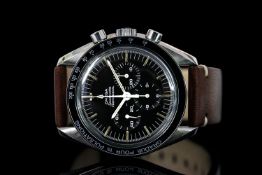 GENTLEMENS OMEGA SPEEDMASTER PROFESSIONAL CHRONOGRAPH REF. 145012-67, circular black triple register