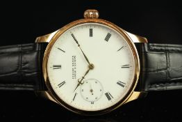 GENTLEMENS ULYSEE NARDIN CONVERSION WATCH, circular off white dial with black roman numerals and