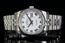 GENTLEMANS ROLEX OYSTER PERPETUAL DATEJUST, MODEL 116200, SN Z11.....CIRCA 2007,round,white dial