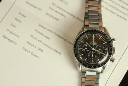 GENTLEMENS OMEGA SPEEDMASTER PROFESSIONAL CHRONOGRAPH WRISTWATCH W/ ARCHIVE PAPERS REF. 145.012,