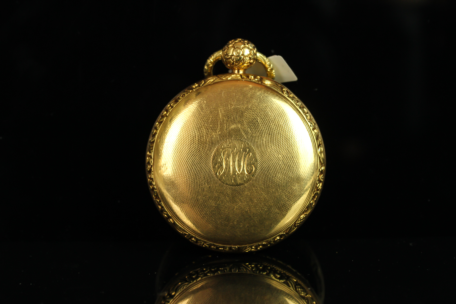 LITHERLAND AND DAVIES & CO , LIVERPOOL, 18CTOPEN FACED VERGE POCKET WATCH, circular white dial - Image 2 of 4